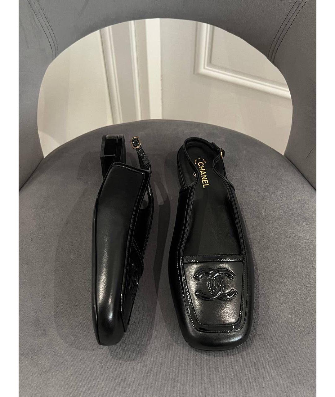 CHANEL Черные кожаные туфли, фото 3