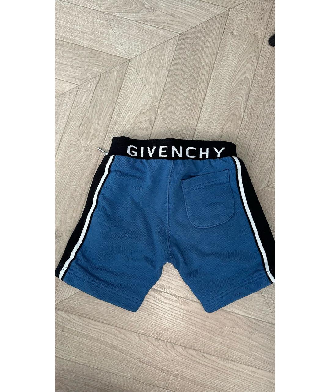 GIVENCHY Синие хлопковые детские шорты, фото 2