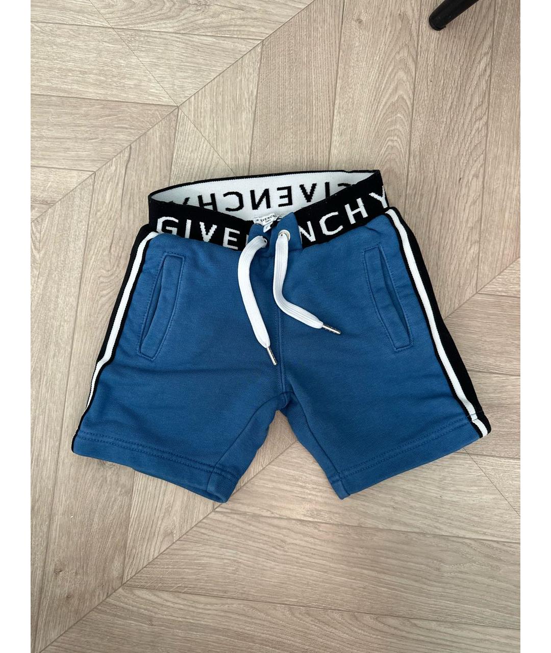 GIVENCHY Синие хлопковые детские шорты, фото 4