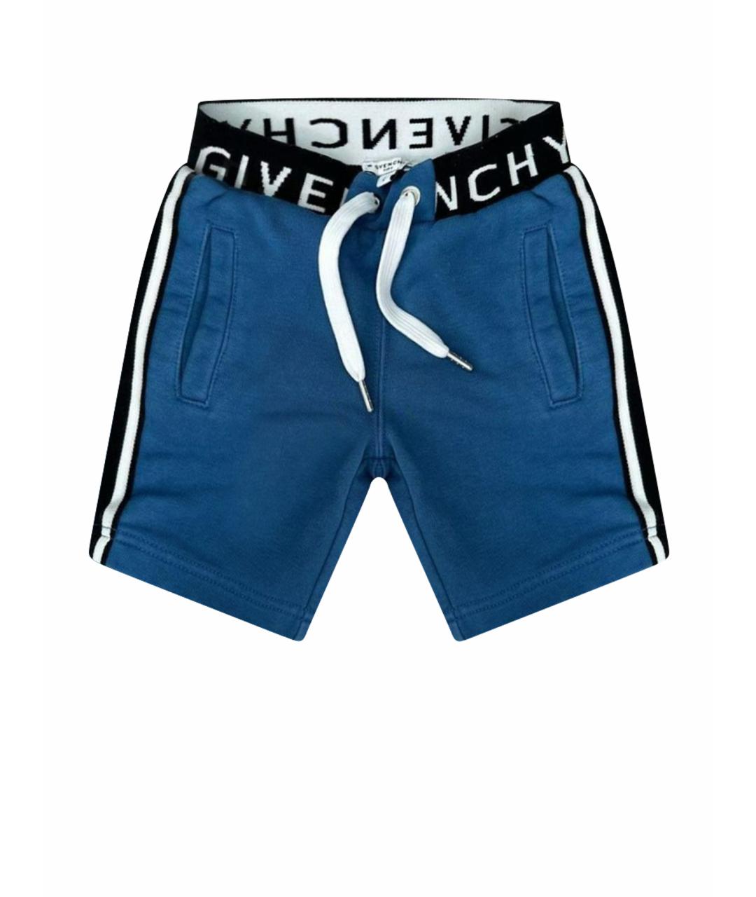 GIVENCHY Синие хлопковые детские шорты, фото 1