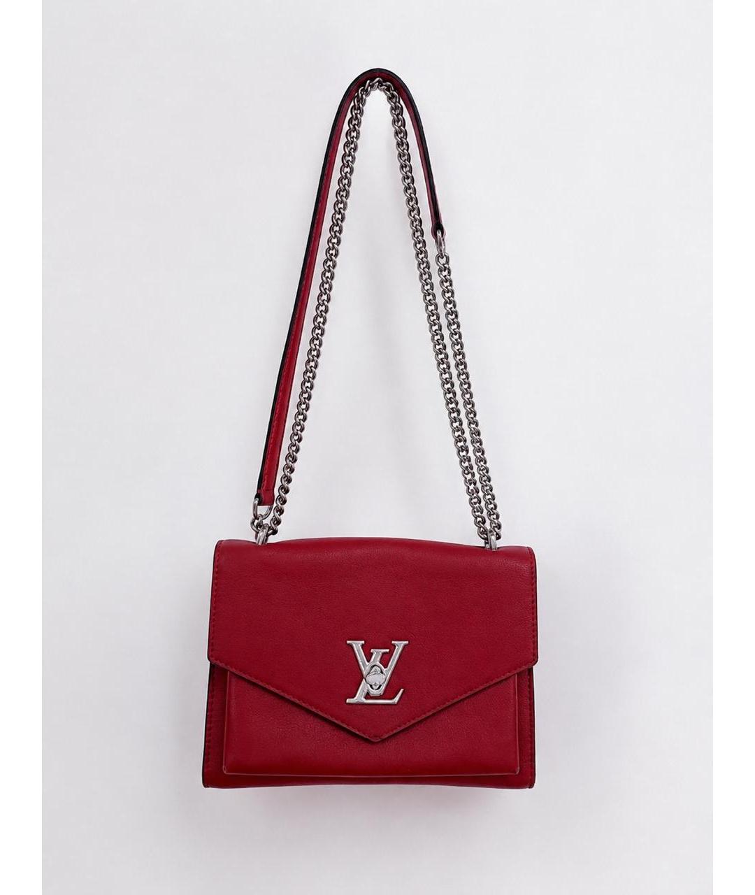 LOUIS VUITTON Красная кожаная сумка через плечо, фото 5