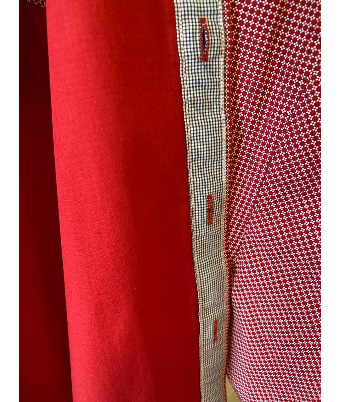 HILFIGER COLLECTION Бордовая хлопковая кэжуал рубашка, фото 5