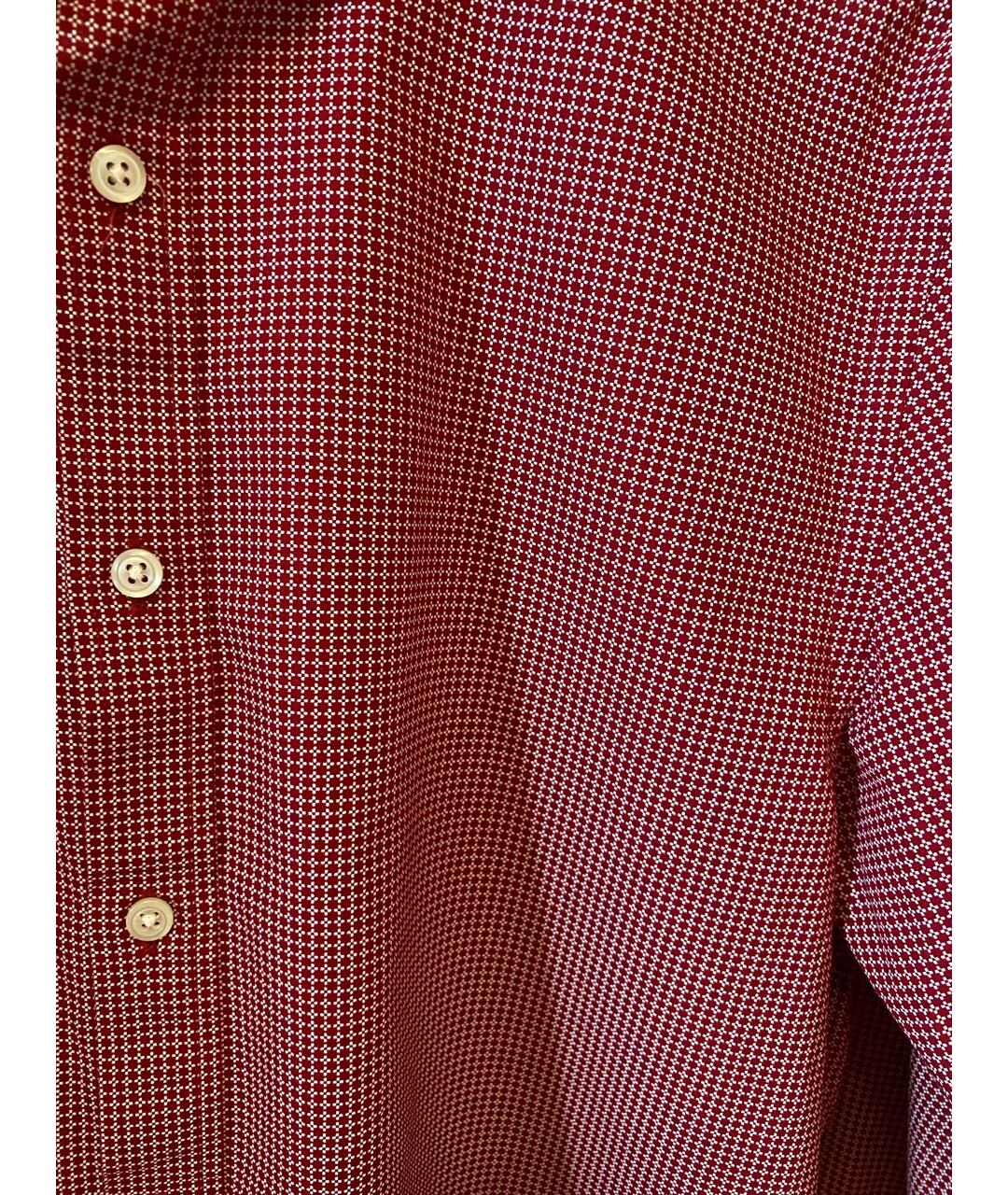 HILFIGER COLLECTION Бордовая хлопковая кэжуал рубашка, фото 6