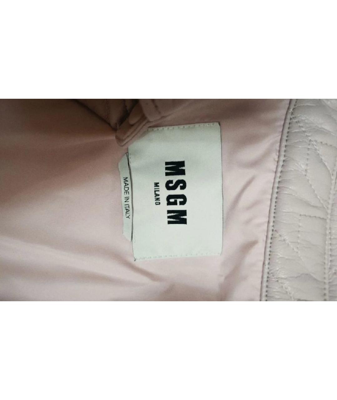 MSGM Розовая полиэстеровая куртка, фото 3