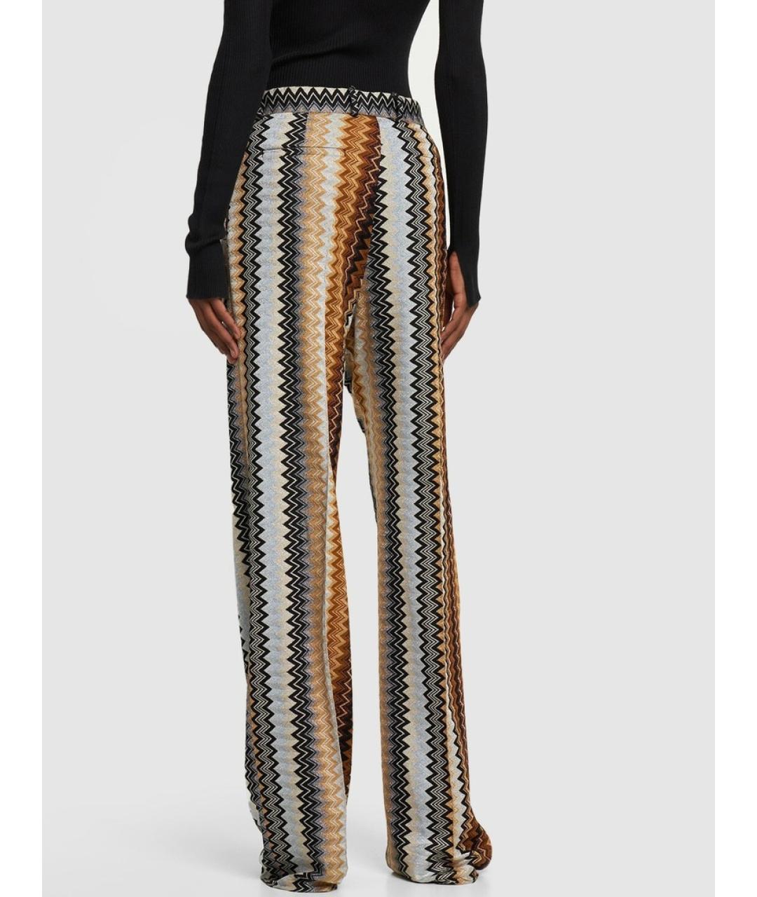 MISSONI Коричневые вискозные прямые брюки, фото 6