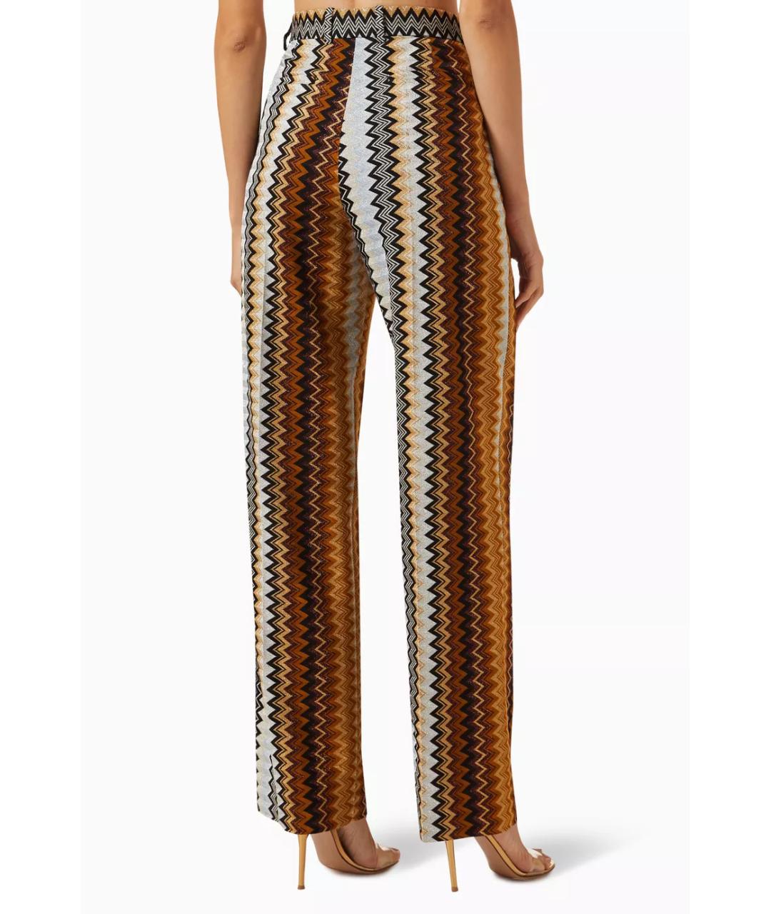 MISSONI Коричневые вискозные прямые брюки, фото 4