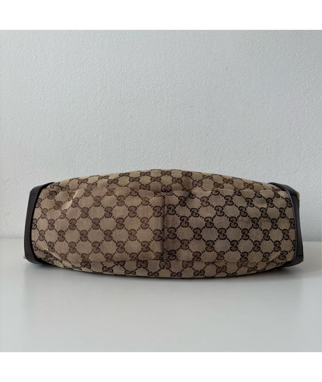 GUCCI Коричневая сумка тоут из канвы, фото 6