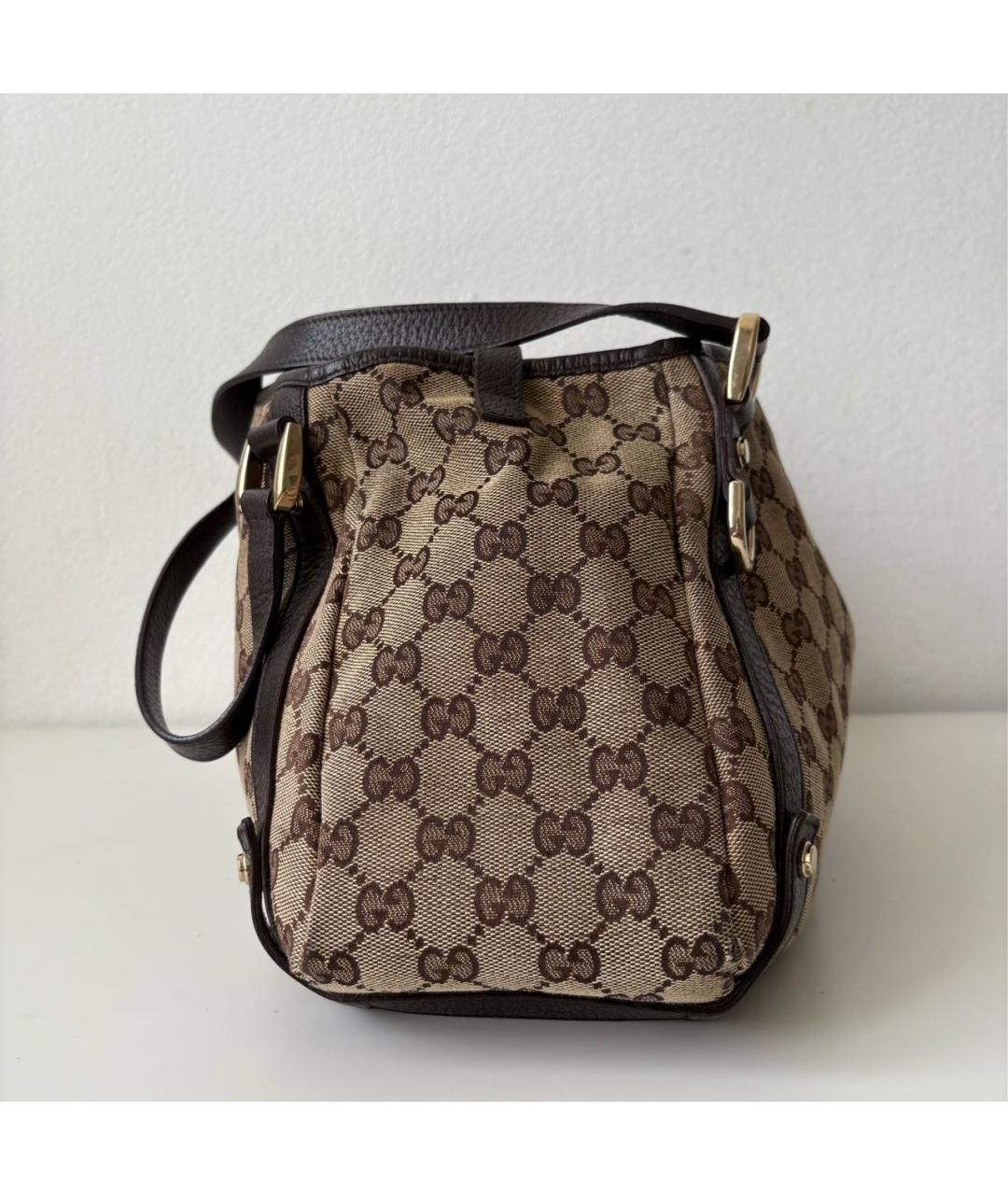 GUCCI Коричневая сумка тоут из канвы, фото 5