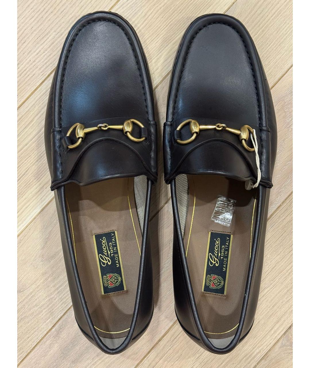 GUCCI Коричневые кожаные лоферы, фото 3