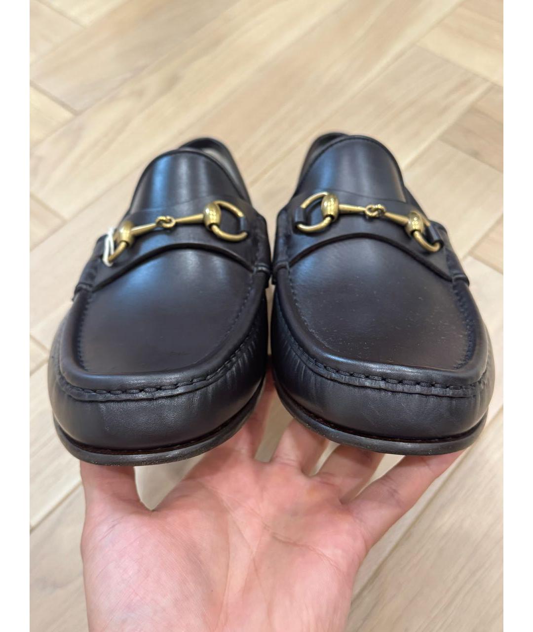 GUCCI Коричневые кожаные лоферы, фото 2