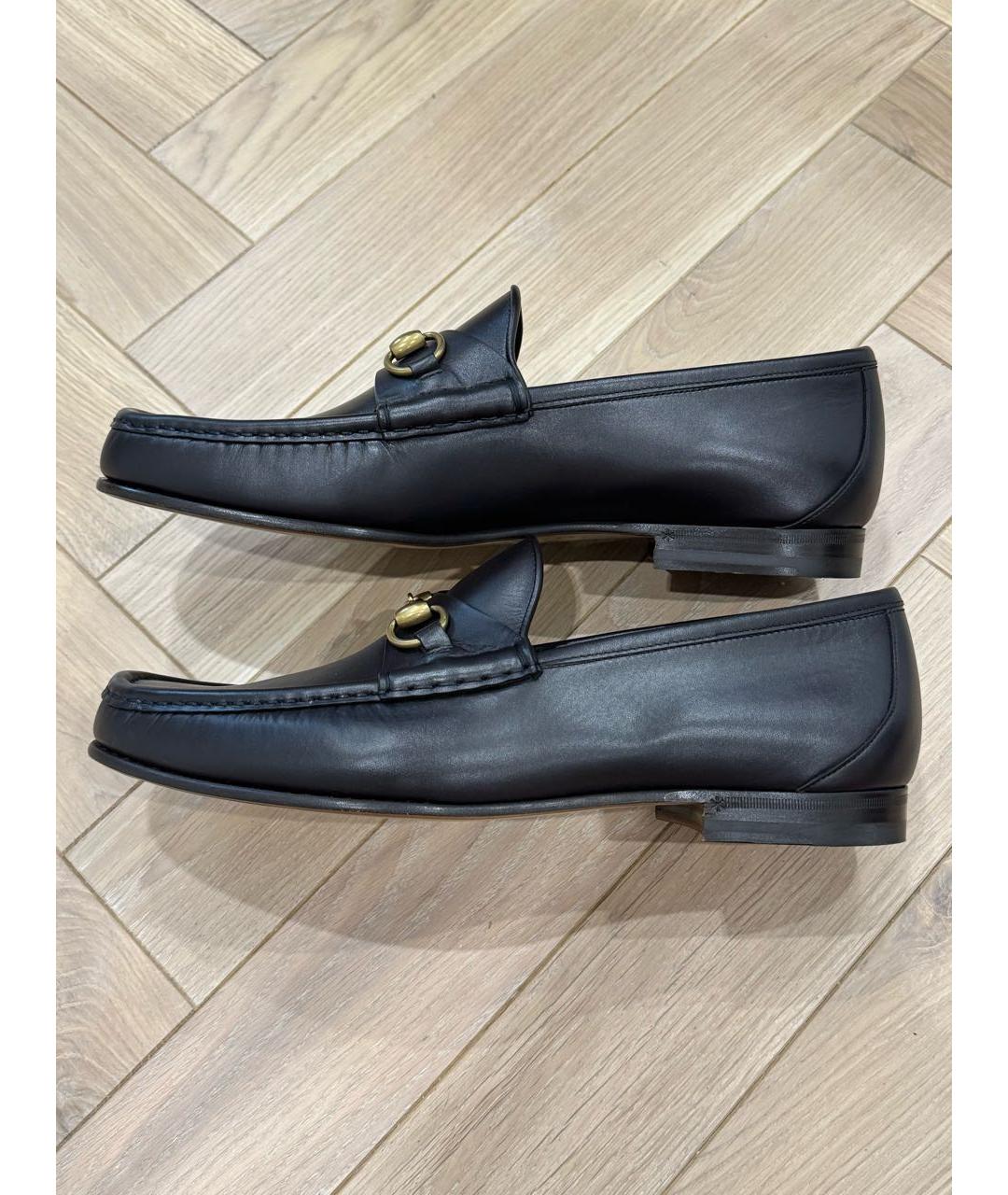 GUCCI Коричневые кожаные лоферы, фото 9