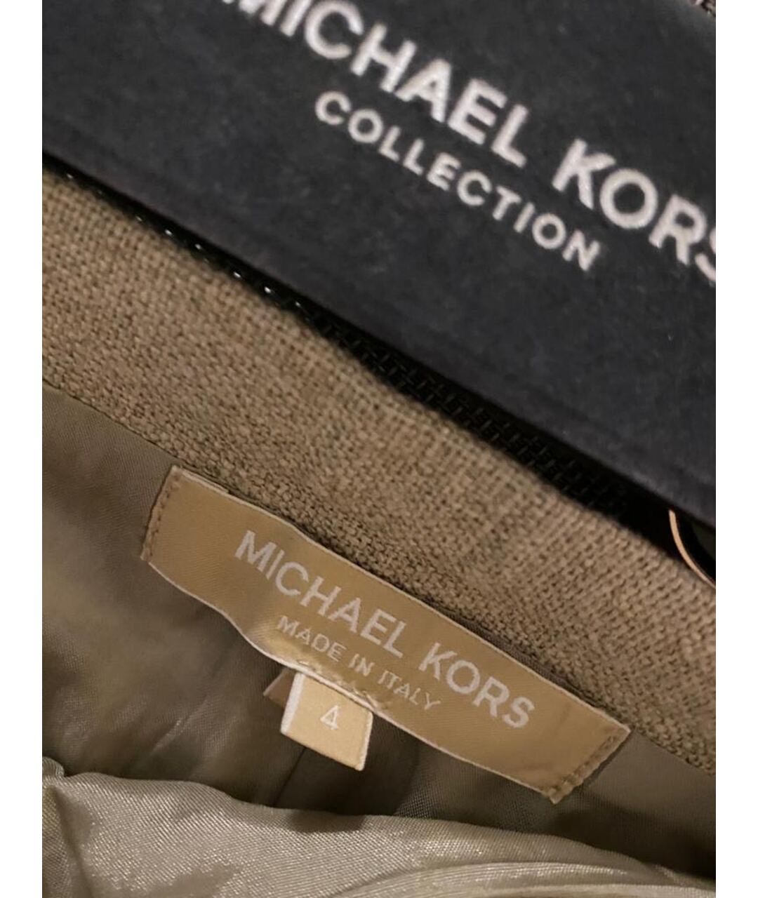 MICHAEL KORS Бежевая льняная юбка миди, фото 3