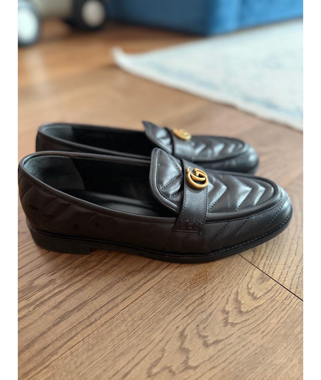 GUCCI Черные кожаные лоферы, фото 5