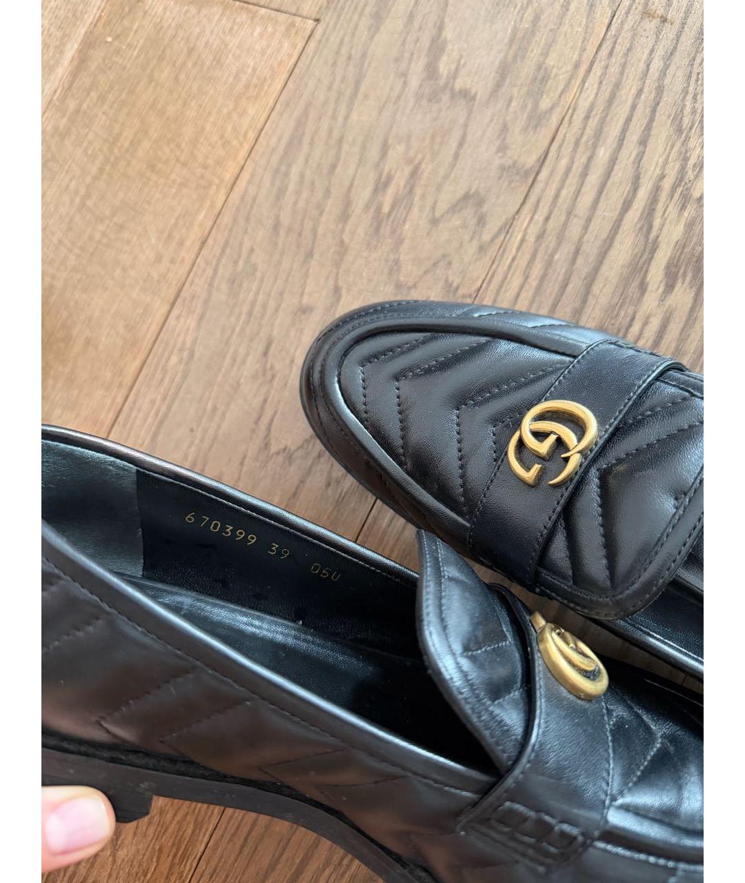 GUCCI Черные кожаные лоферы, фото 3