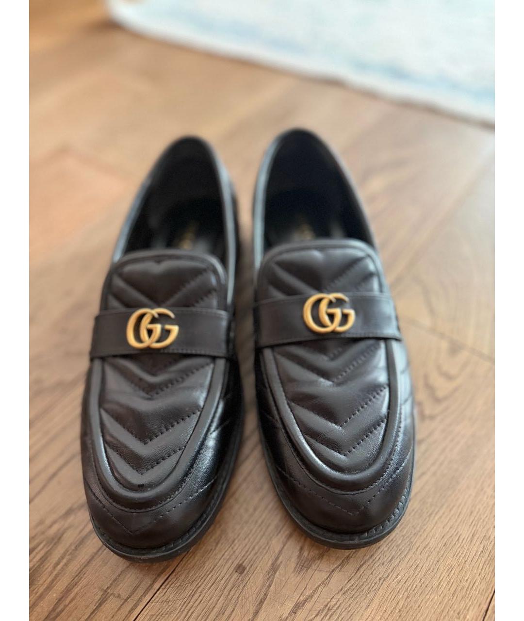 GUCCI Черные кожаные лоферы, фото 2