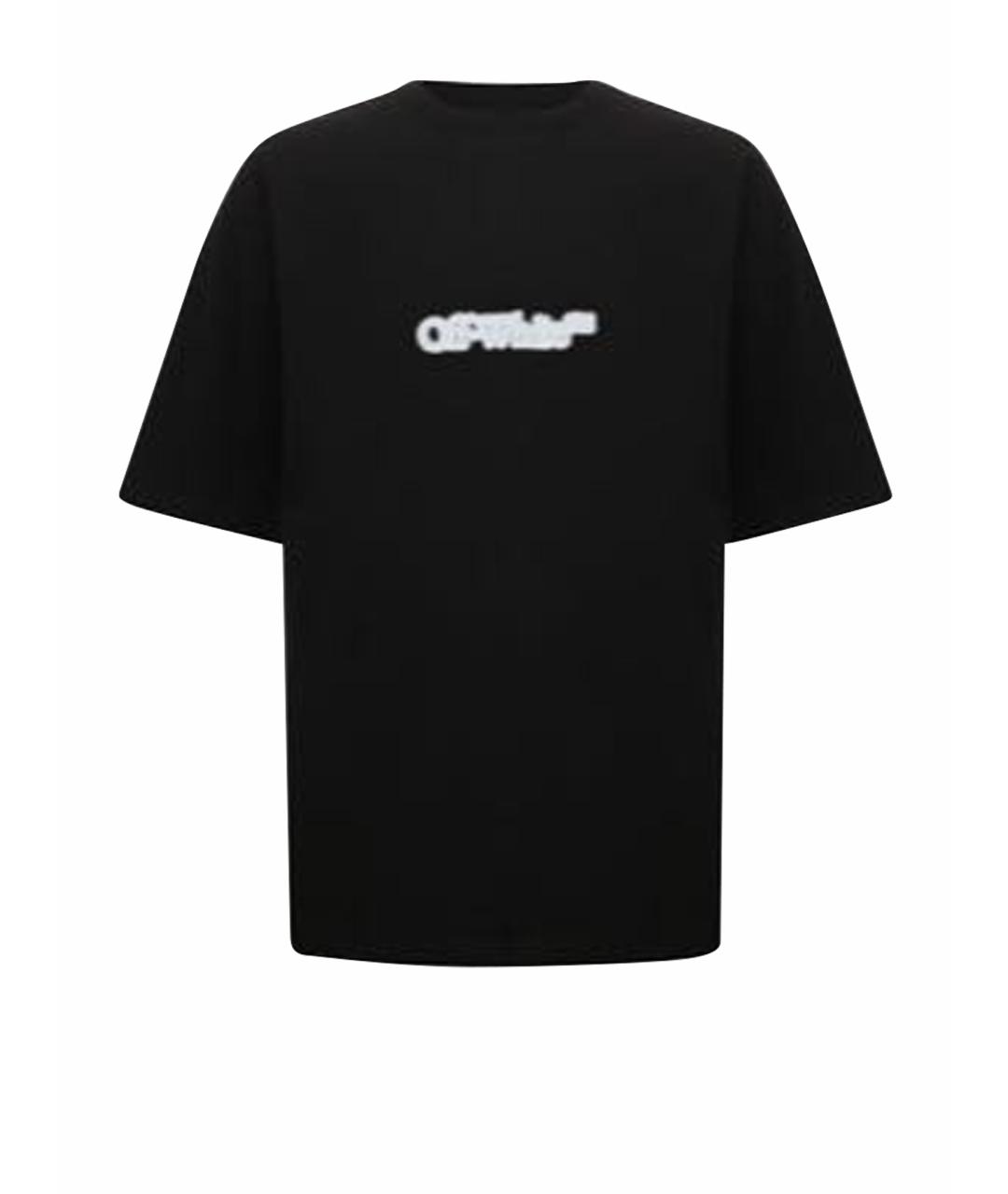 OFF-WHITE Черная хлопковая футболка, фото 1