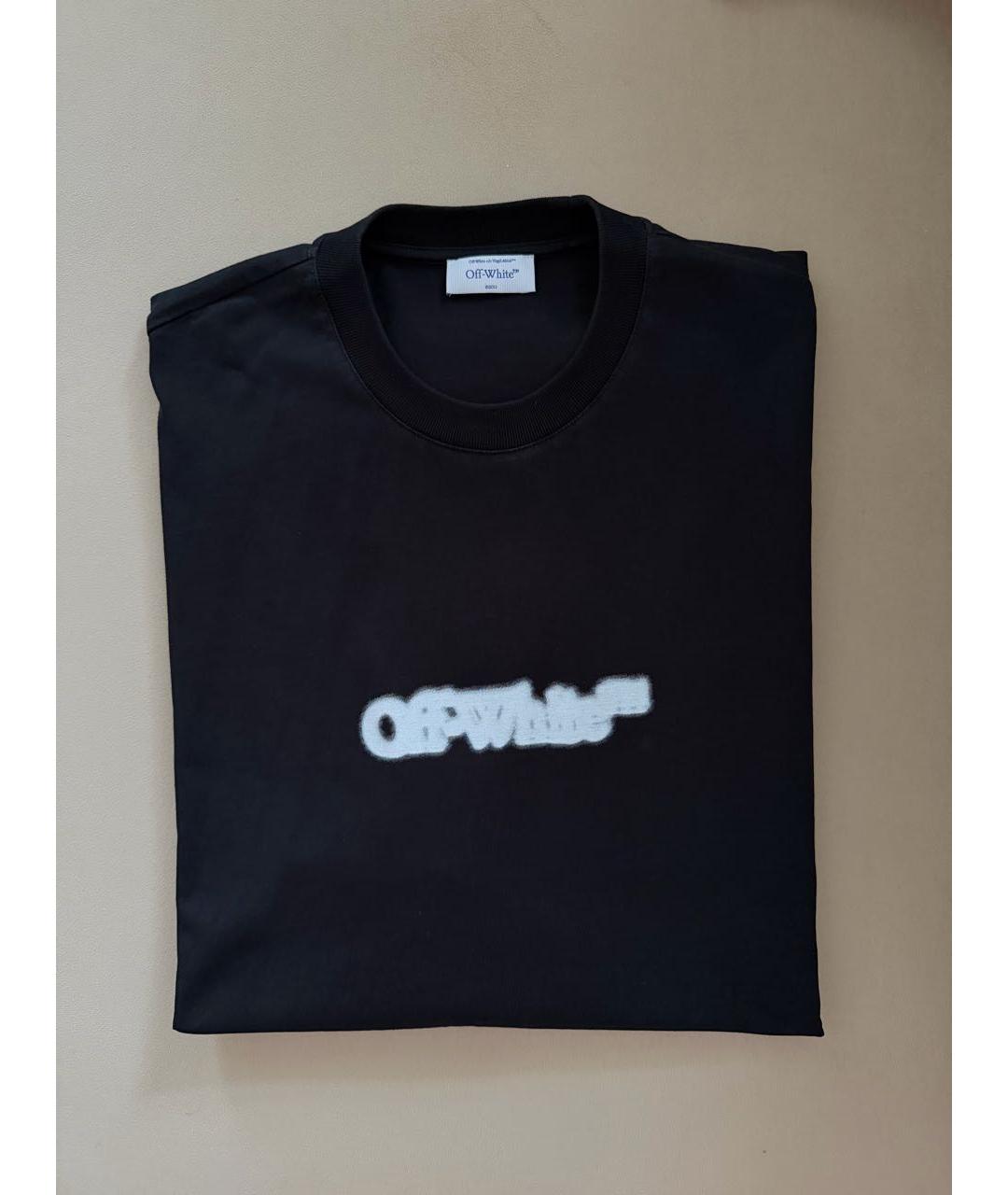 OFF-WHITE Черная хлопковая футболка, фото 2