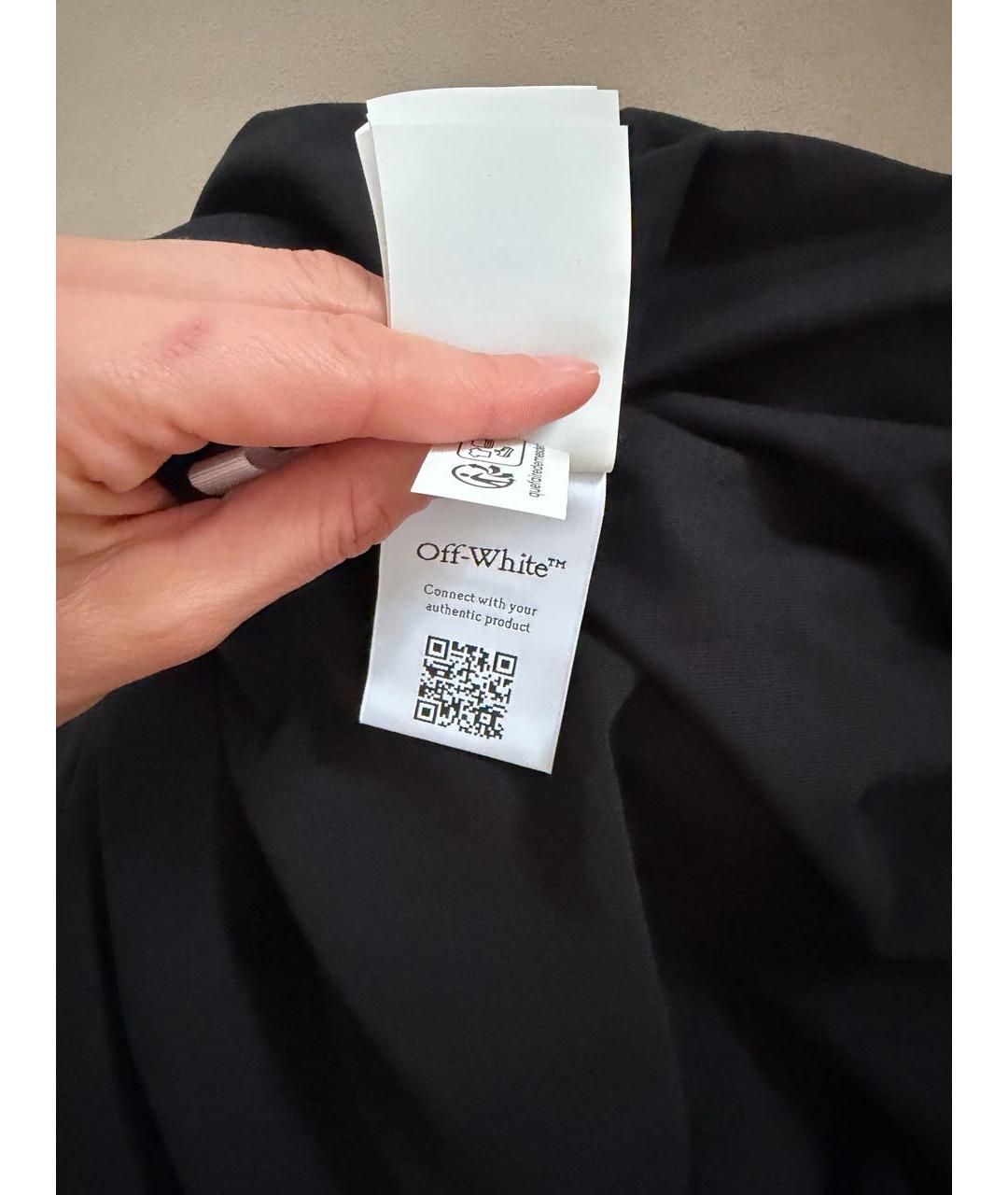 OFF-WHITE Черная хлопковая футболка, фото 5