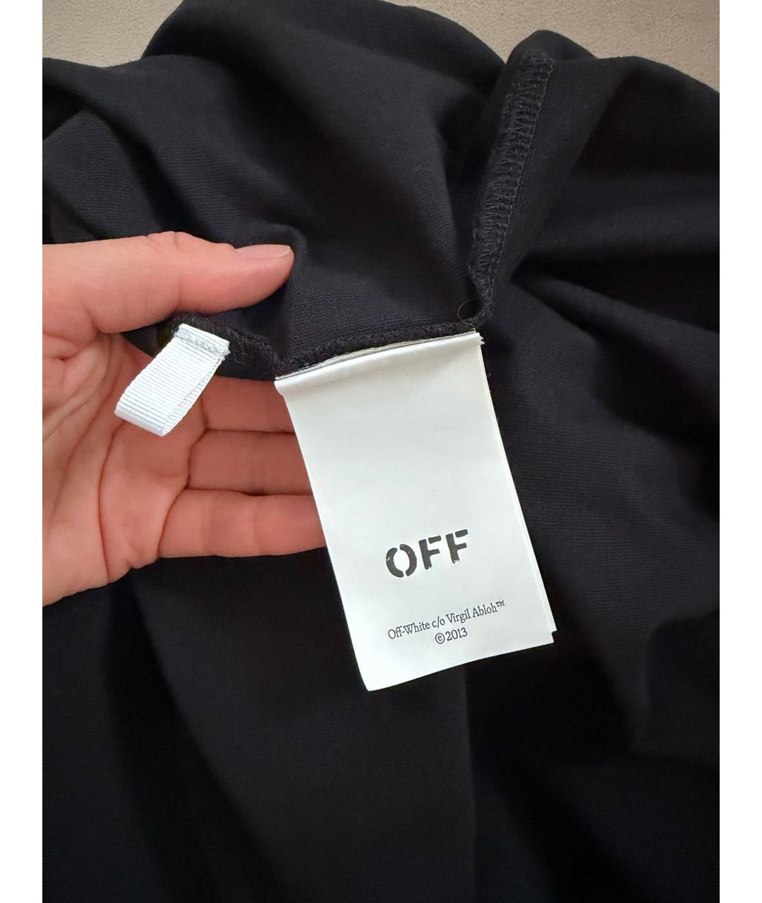 OFF-WHITE Черная хлопковая футболка, фото 4