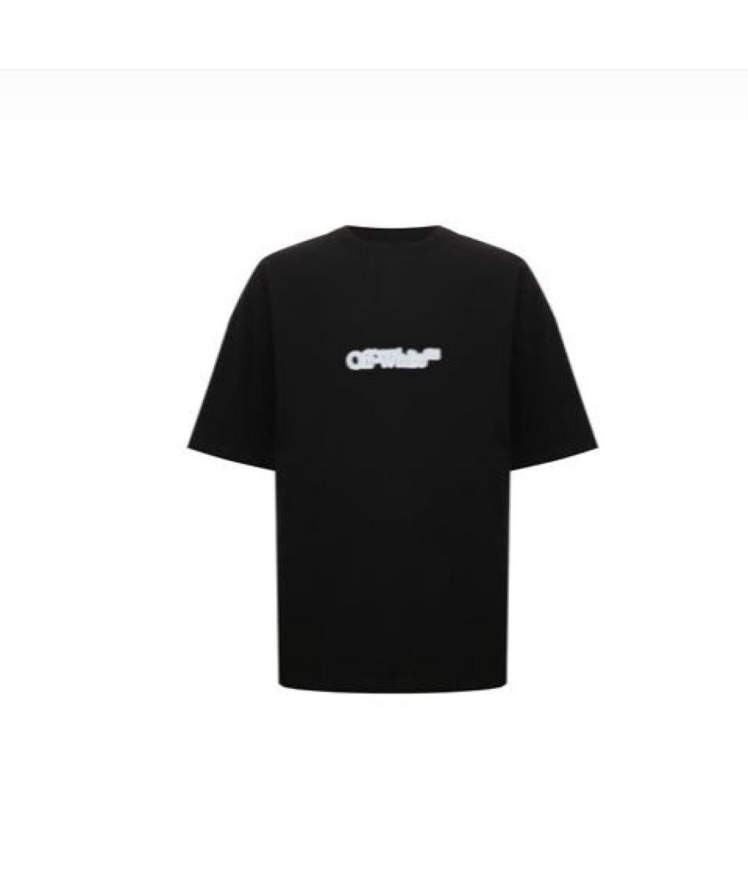 OFF-WHITE Черная хлопковая футболка, фото 7