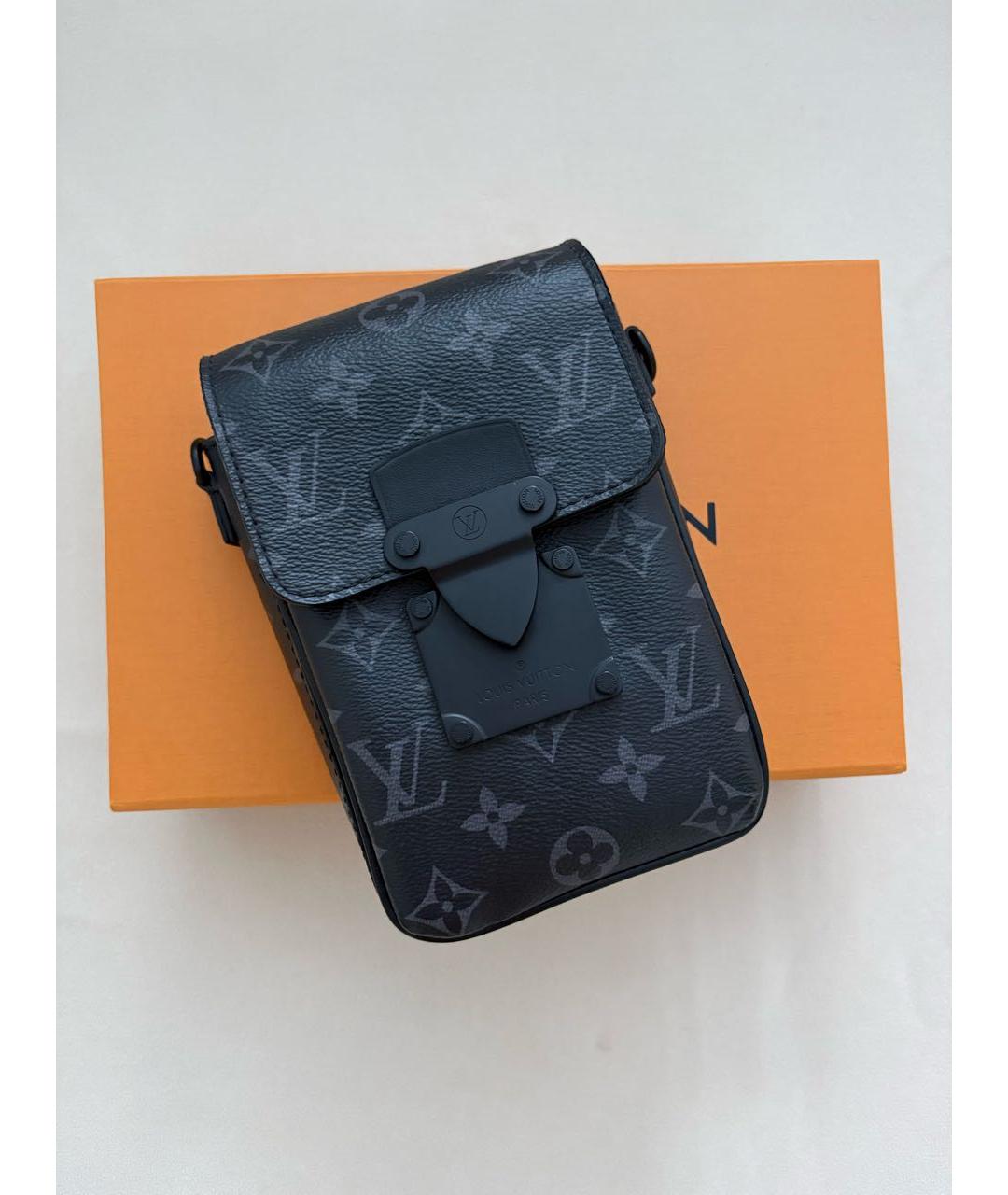 LOUIS VUITTON Черная сумка на плечо из искусственной кожи, фото 2