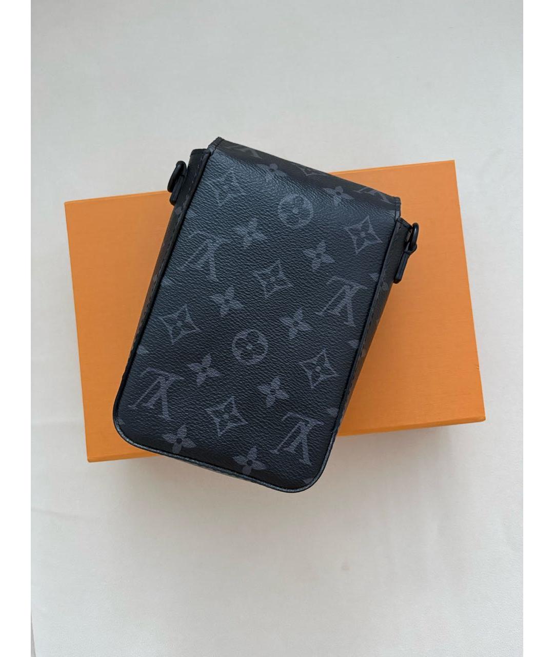 LOUIS VUITTON Черная сумка на плечо из искусственной кожи, фото 3
