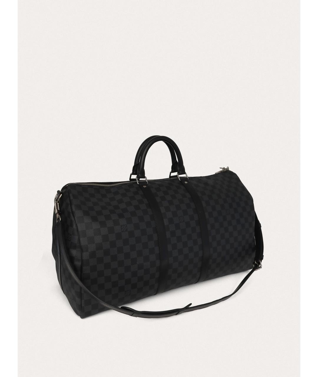 LOUIS VUITTON Черная дорожная/спортивная сумка, фото 3