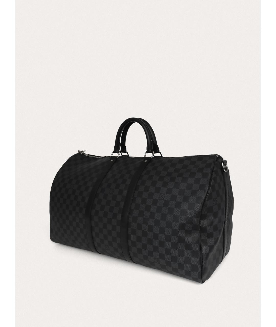 LOUIS VUITTON Черная дорожная/спортивная сумка, фото 2