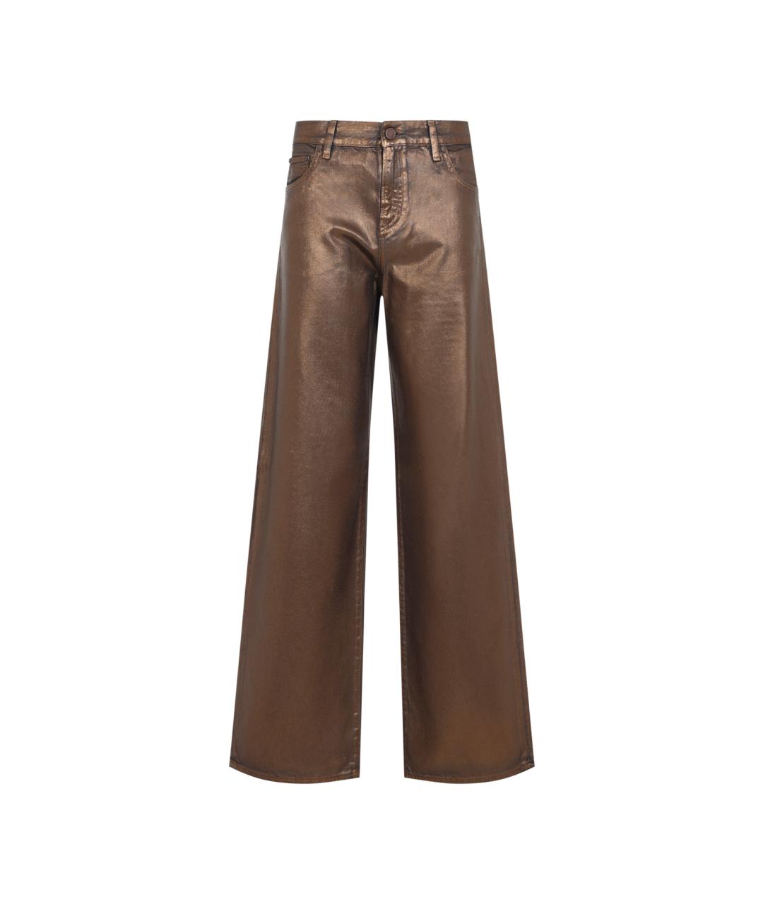 RALPH LAUREN COLLECTION Коричневые хлопковые прямые джинсы, фото 1