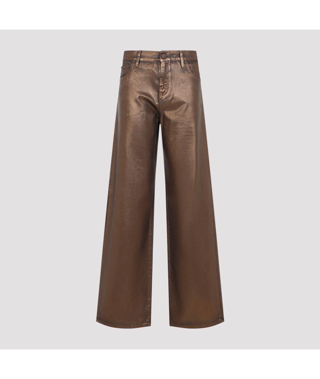 RALPH LAUREN COLLECTION Коричневые хлопковые прямые джинсы, фото 2