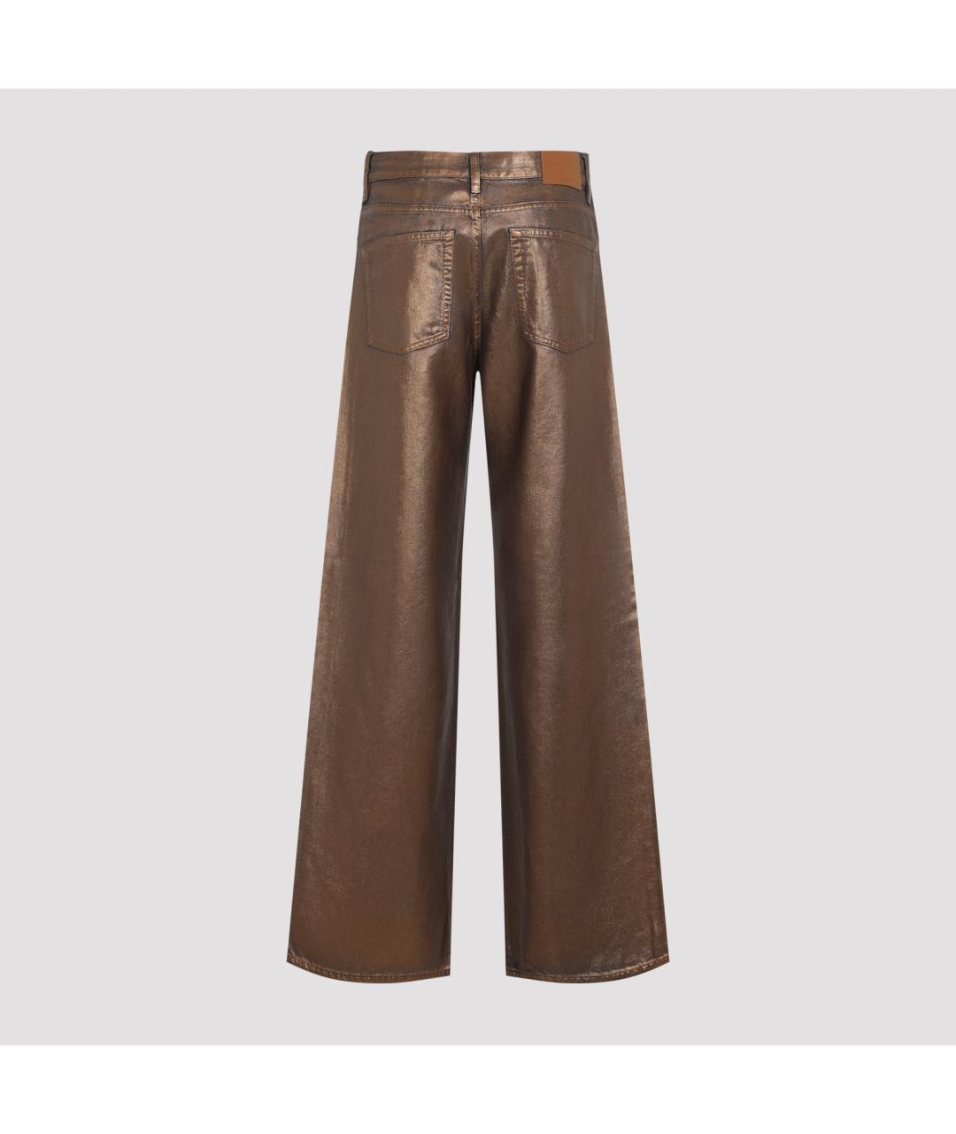RALPH LAUREN COLLECTION Коричневые хлопковые прямые джинсы, фото 3