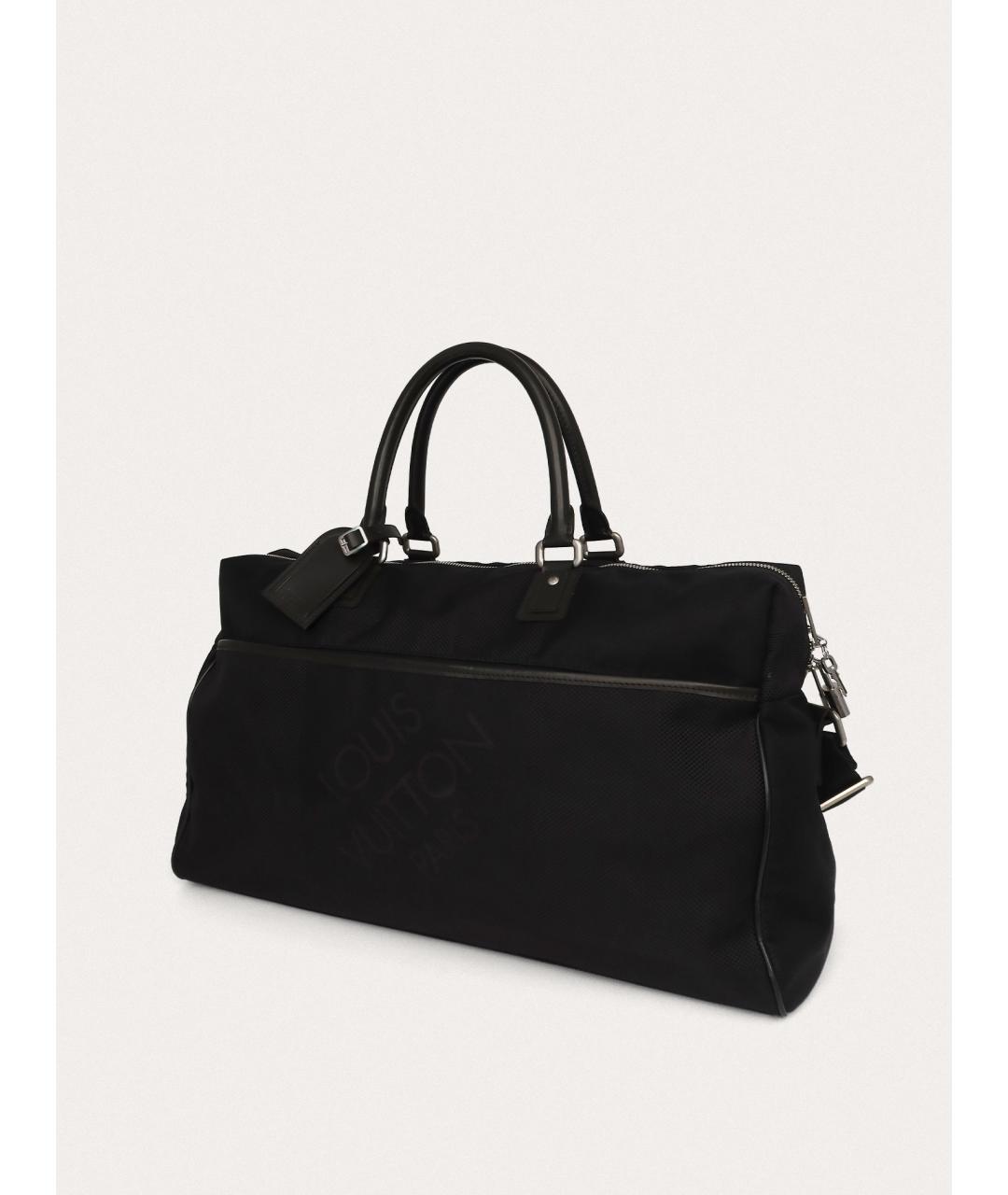 LOUIS VUITTON Черная тканевая дорожная/спортивная сумка, фото 2
