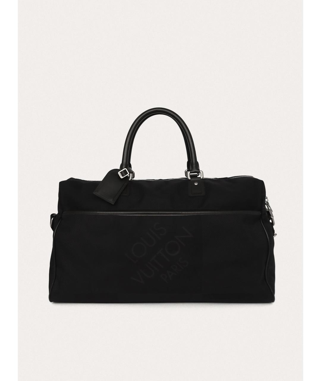 LOUIS VUITTON Черная тканевая дорожная/спортивная сумка, фото 9