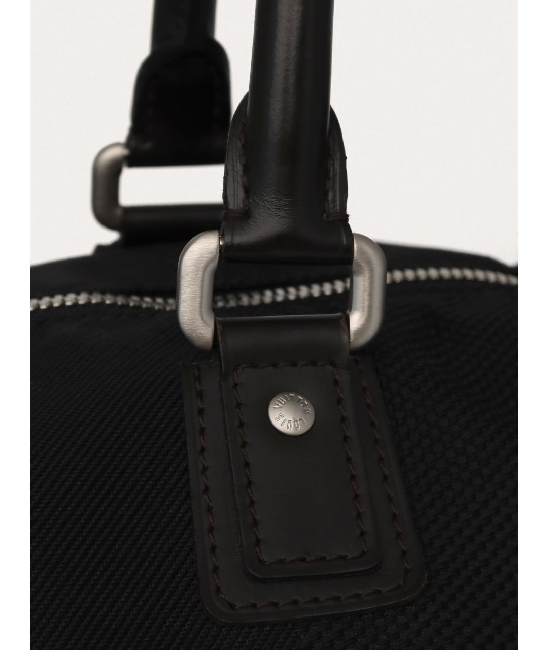 LOUIS VUITTON Черная тканевая дорожная/спортивная сумка, фото 5