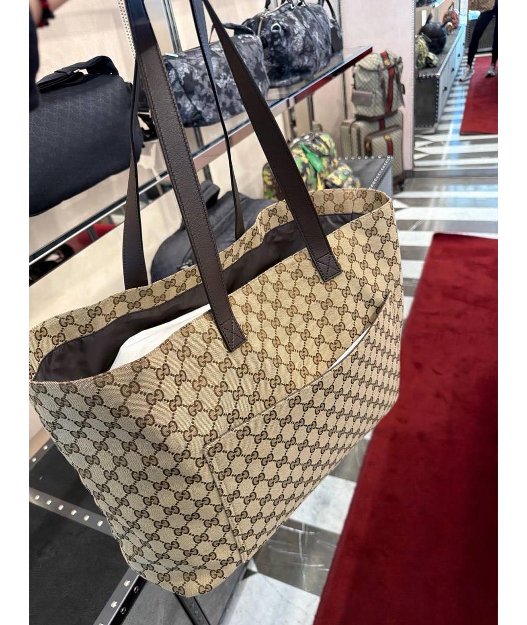 GUCCI Коричневая сумка тоут, фото 3