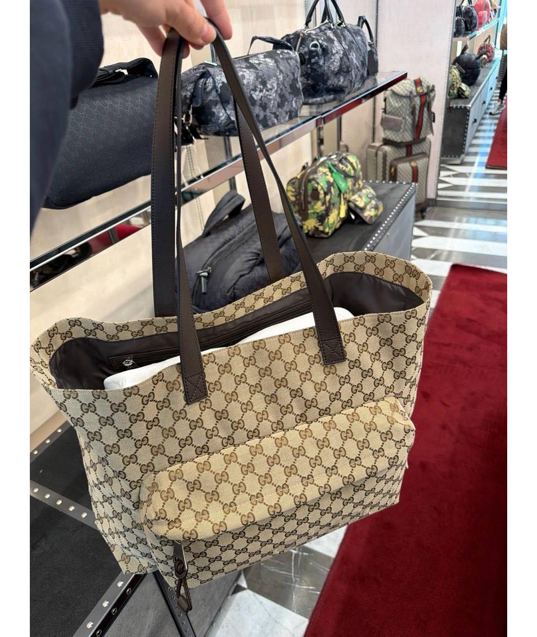 GUCCI Коричневая сумка тоут, фото 2