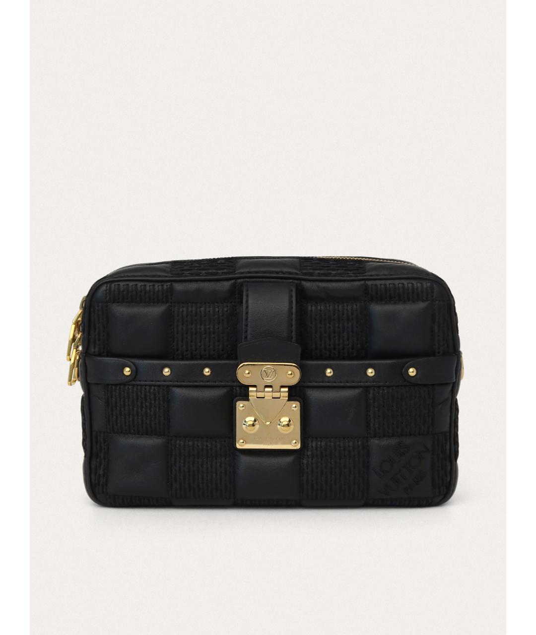 LOUIS VUITTON Черная кожаная сумка через плечо, фото 9