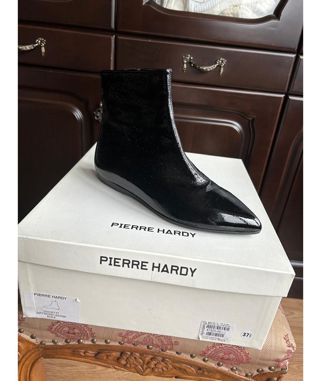 PIERRE HARDY Черные ботильоны из лакированной кожи, фото 7