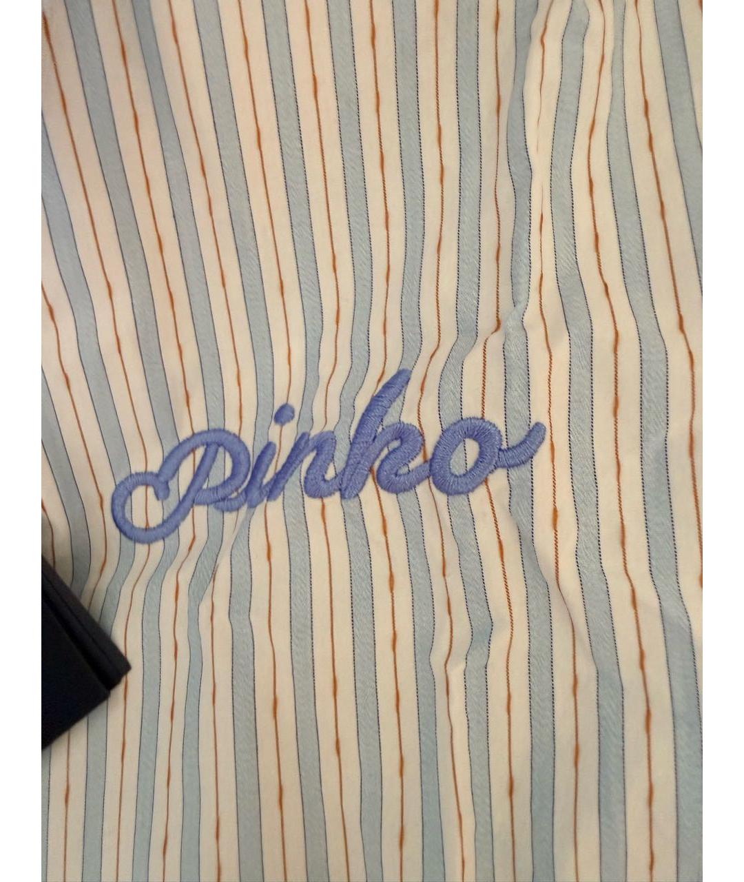 PINKO Голубая хлопковая рубашка, фото 4