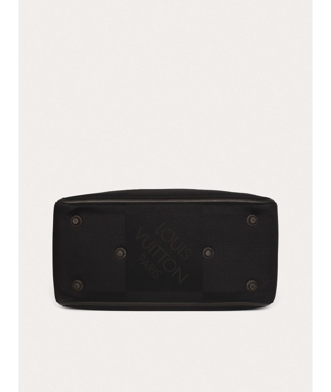 LOUIS VUITTON Черная тканевая дорожная/спортивная сумка, фото 4
