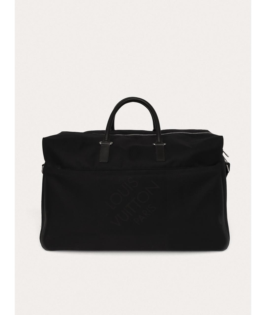 LOUIS VUITTON Черная тканевая дорожная/спортивная сумка, фото 9