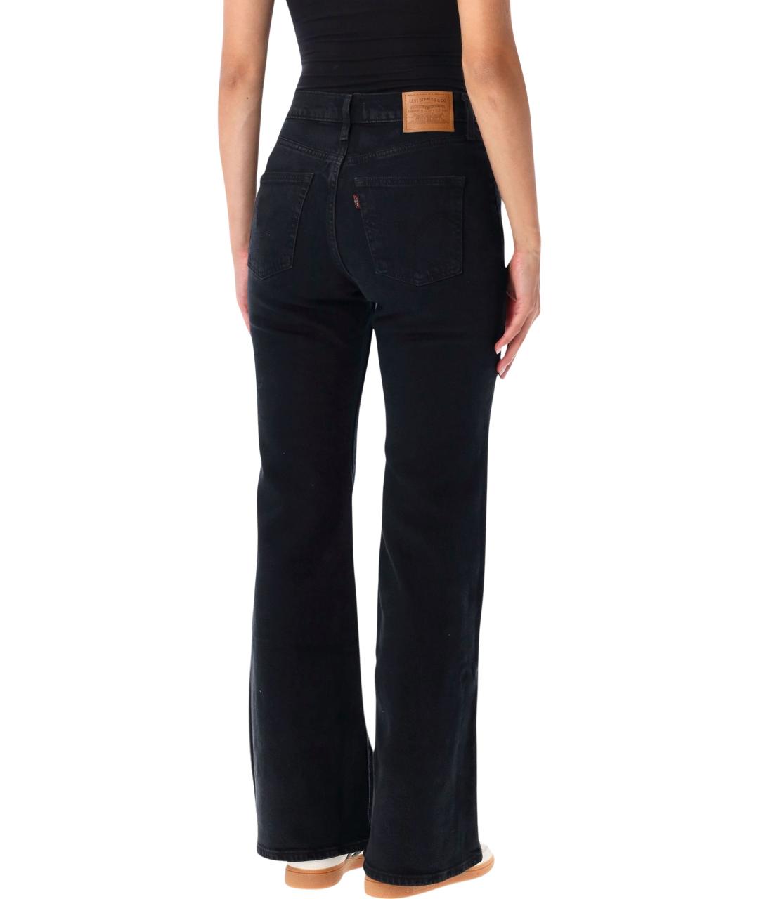 LEVI'S Черные хлопковые прямые джинсы, фото 2