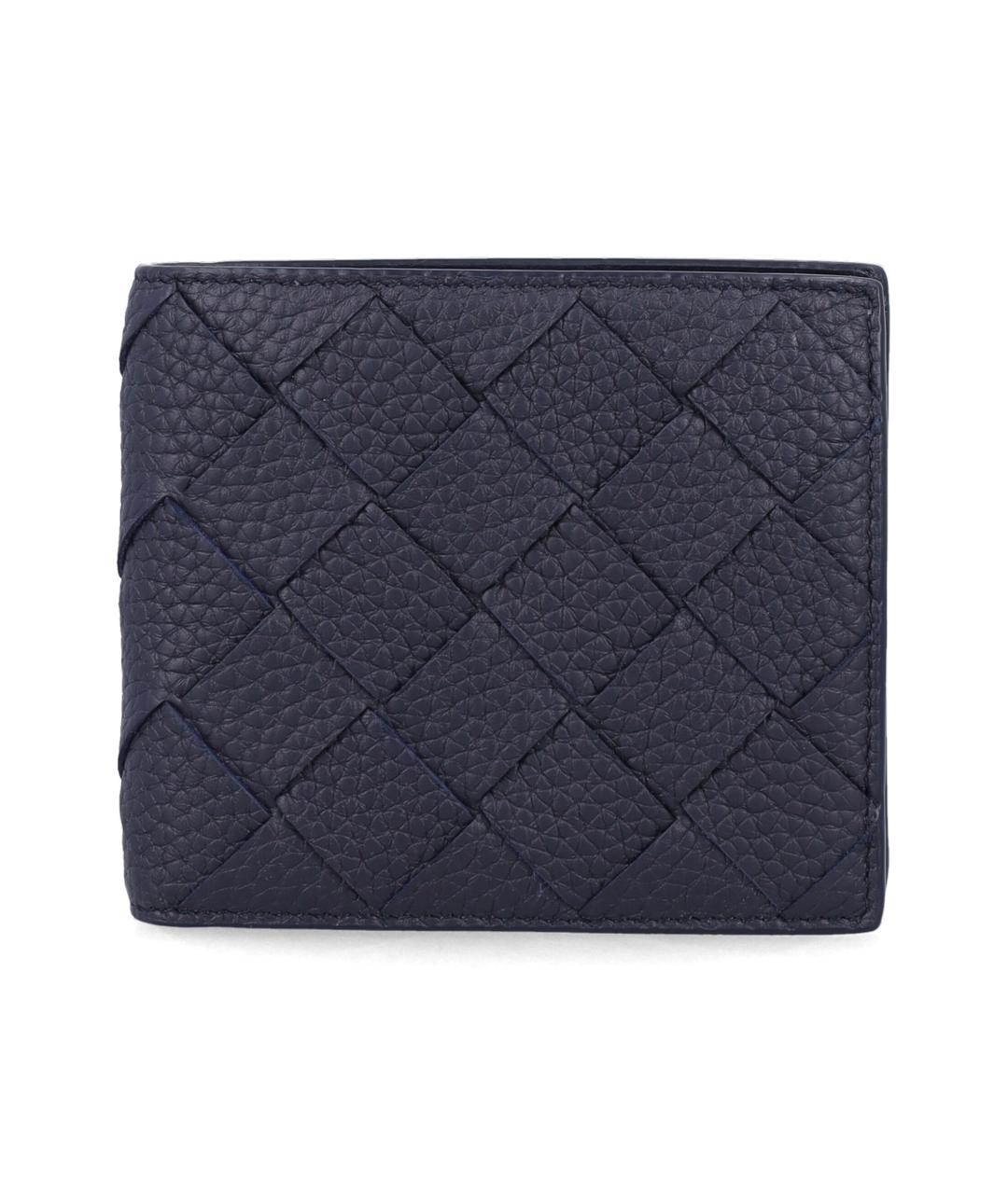 BOTTEGA VENETA Синий кожаный кошелек, фото 1