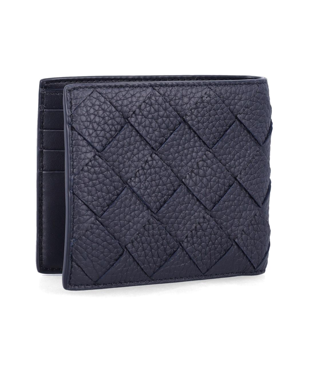 BOTTEGA VENETA Синий кожаный кошелек, фото 2