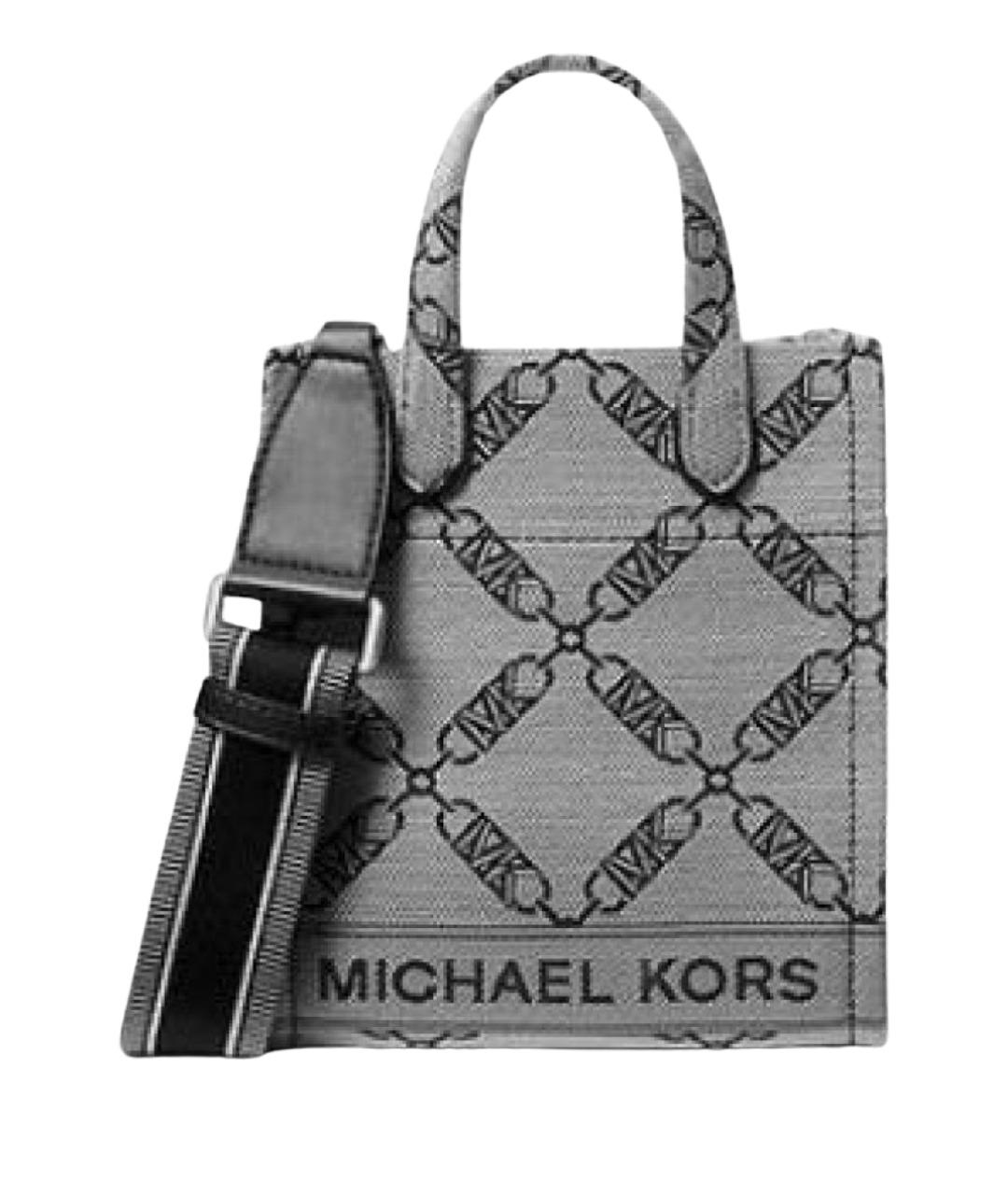 MICHAEL KORS Серая тканевая сумка с короткими ручками, фото 1