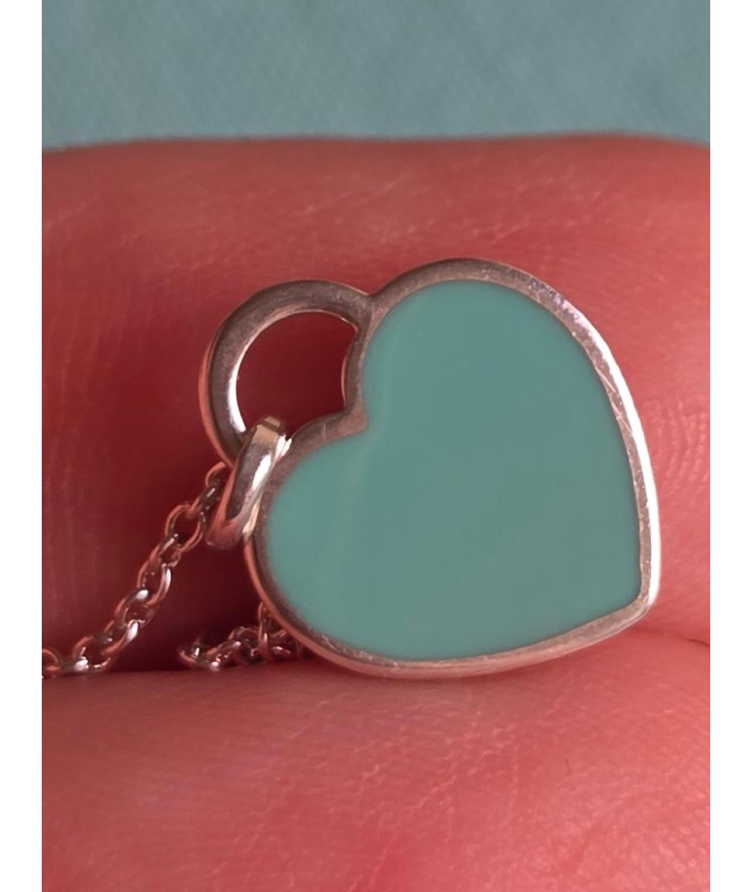 TIFFANY&CO Бирюзовое серебряное колье, фото 3