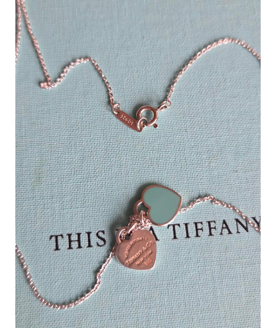 TIFFANY&CO Бирюзовое серебряное колье, фото 8