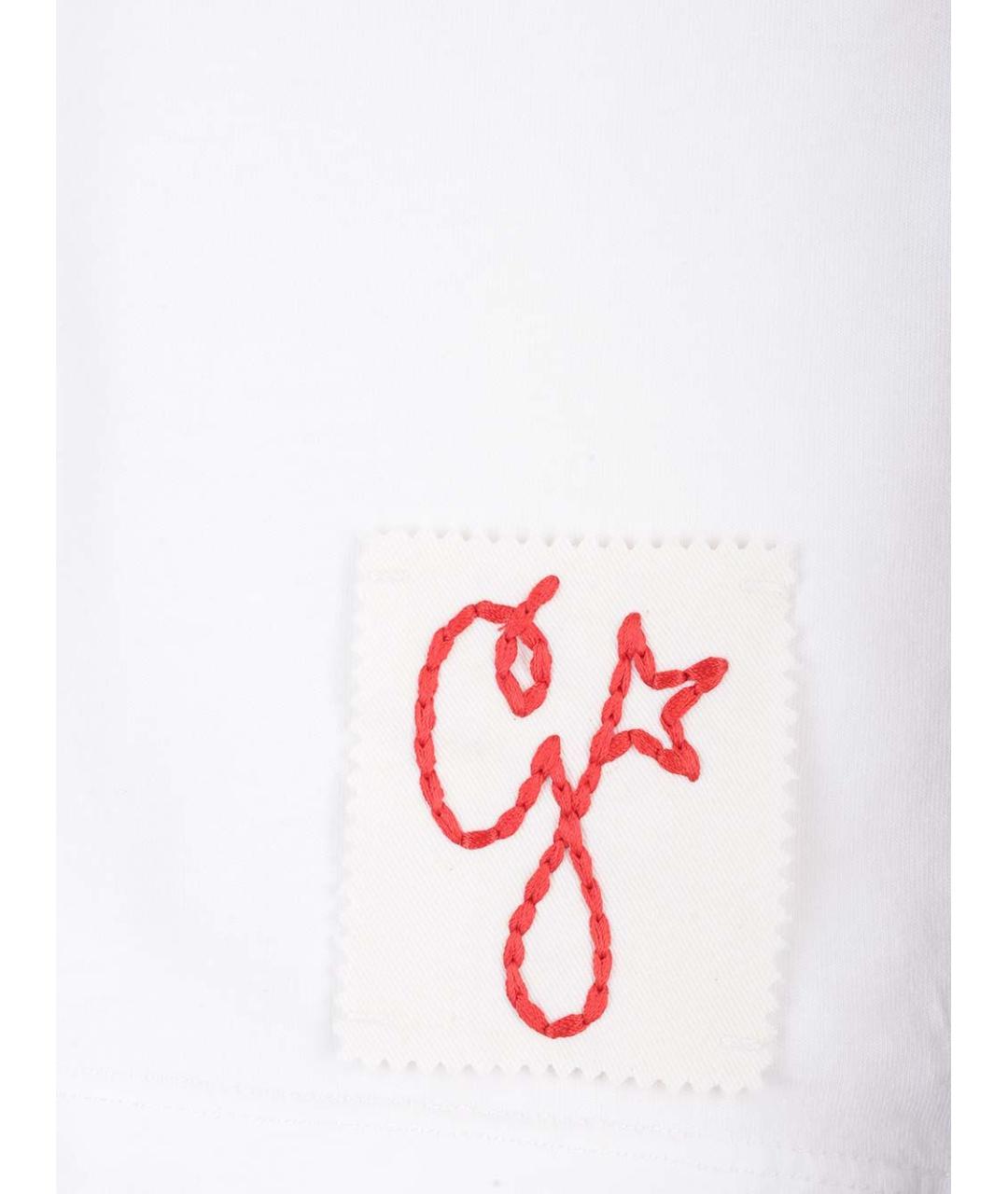 GOLDEN GOOSE Белая хлопковая футболка, фото 4