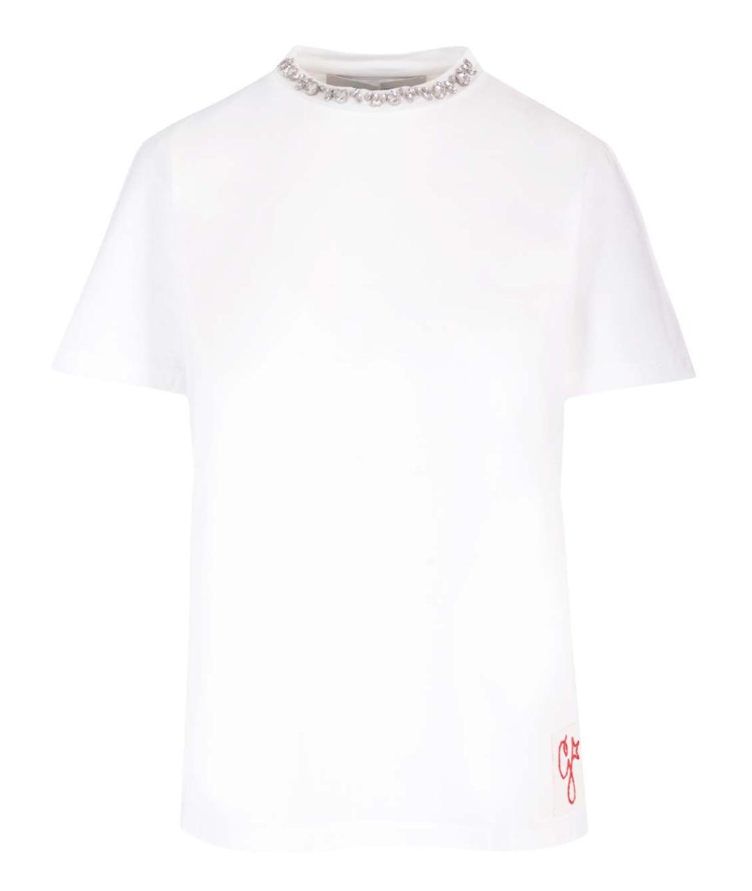GOLDEN GOOSE Белая хлопковая футболка, фото 1