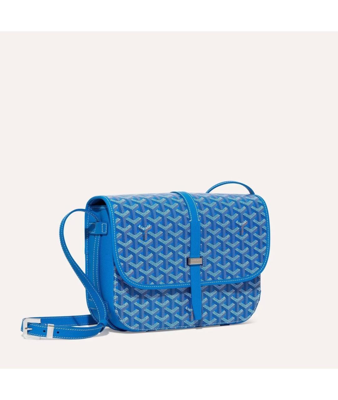 GOYARD Синяя сумка на плечо из канвы, фото 2